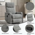 thumbnail image 6 of Kadyn Reclining Chair with Rocker and Swivel, Light Gray Heat Massage Adjustable Recliner Seat with Chenille Fabric for Home Office, Living Room, Bedroom, Light Gray, 6 of 7