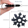 thumbnail image 2 of Pcs Snowflake Tool 18-in-1 Stainless Steel Multi-function Tool,stainless Steel Snowflake Wrench,men's Gift,for Daily Travel Adventure Daily Tools, 2 of 5