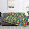 thumbnail image 2 of Goofa Cactus In Pots Pattern Fleece Throw Blanket for Couch, Soft Checkered Flannel Blanket for Sofa, Warm Cozy Decorative Blanket Fall Decor Gift-80"x60", 2 of 6
