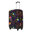 thumbnail image 2 of Wukai Rainbow Jellyfishes Elastic Luggage Cover: Personalized Protection for Your Suitcase - Fits 19~29-inch, Washable & Durable Travel Companion-, 2 of 8