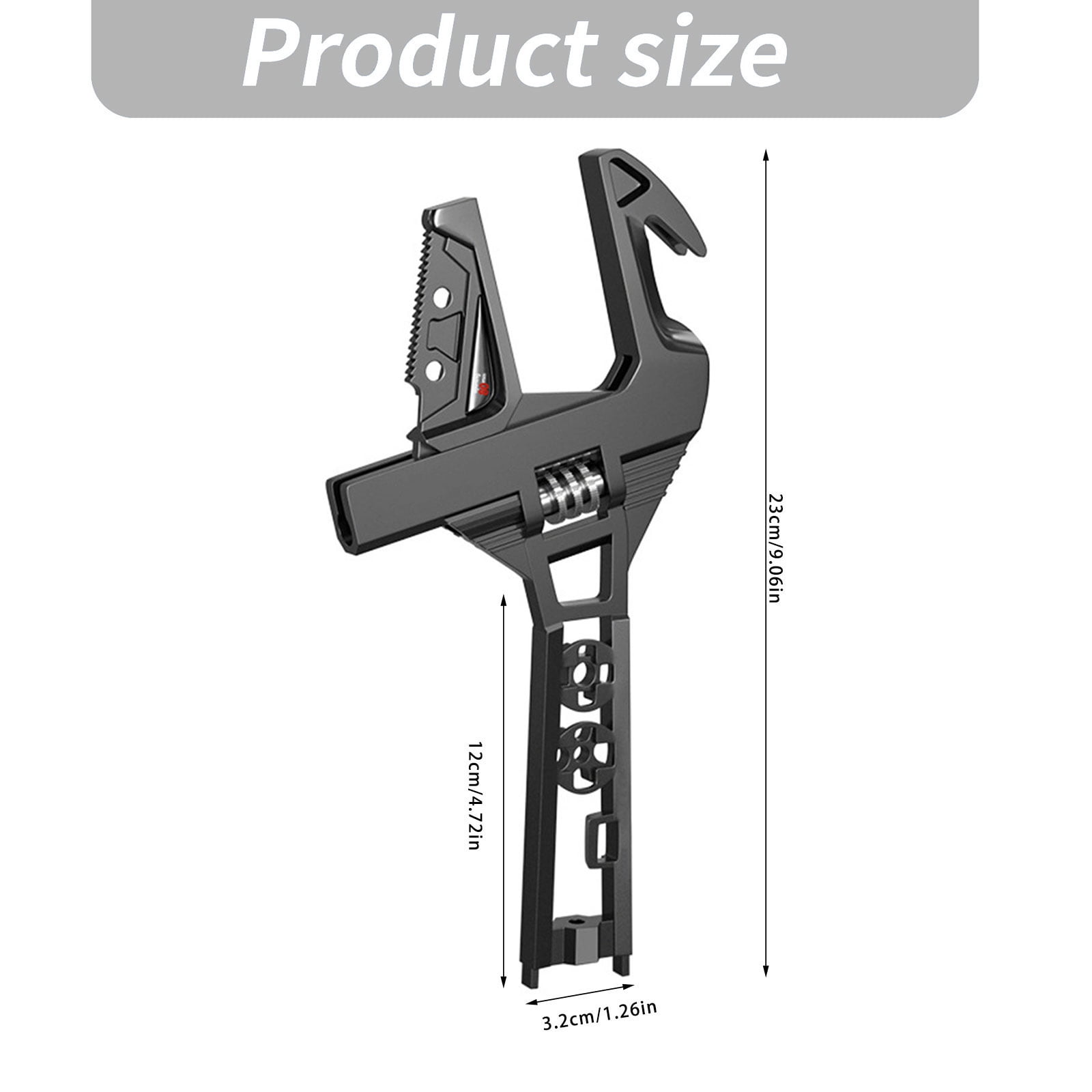 10 in 1 Multifunctional Large Open End Adjustable Wrench for Narrow Space Pipe Maintenance for Bathroom Repair
