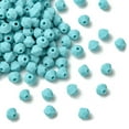 thumbnail image 3 of Preciosa® Beads Czech Bicone(451 69 302 Rondelle) 63030 840 Turquoise Matt 6mm Hole: 1mm, 3 of 4