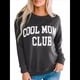 thumbnail image 1 of Camisetas Geniales para Mamá para Mujer, Sudadera de Larga con Estampado de Letras de Otoño para Mamá, Suéter Informal de Cuello Redondo Gris L, 1 of 7