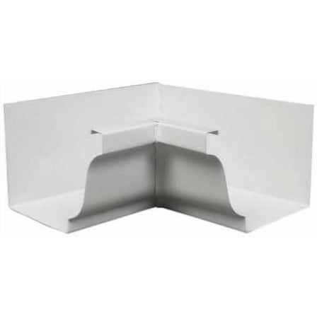 Amerimax Home Products 33201 Gutter Inside Mitre, White Galvanized Steel, 5-In. - Quantity 10