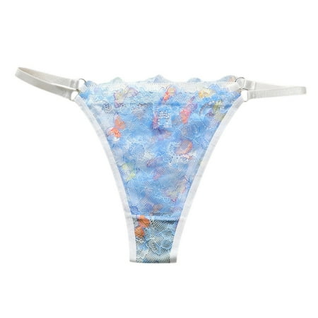 (2-Pack) Puawkoer Women s Underwear Thin Lace Panties Pack for Women Transparent Lace Underwear Comfortable Ladies Bikini Underwear No Show Breathable Triangle Pants