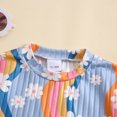 thumbnail image 6 of Futezty Girls Summer Outfits, 4th of July Baby Girl Outfits Toddler Girl Summer 2PCS Outfits Sleeveless Suspender Floral Top Yellow Shorts Set, 6 of 7