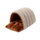 thumbnail image 3 of Cama para gatos, casa para mascotas, suministros para mascotas, cálida, lavable, cómoda, escondite, cueva para gatos, para cachorros, perros pequeños, Rejilla de café, 3 of 8