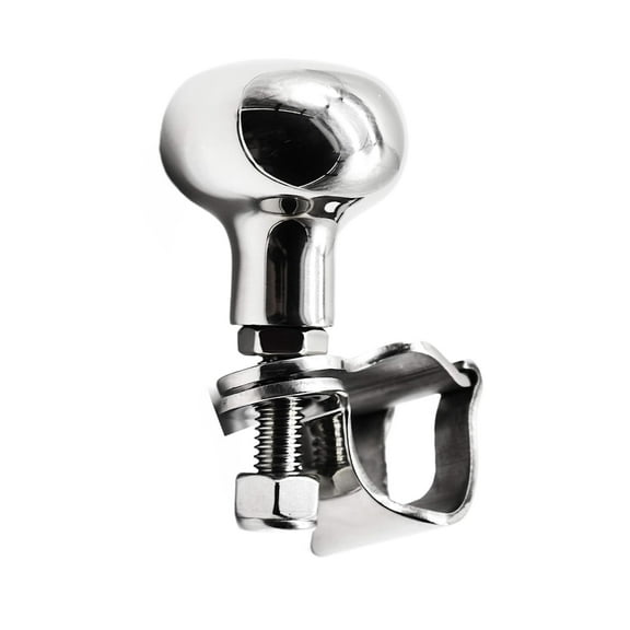 MARINE CITY 316 Stainless Steel Sport Boat Steering Wheel Knob with Cap  Durable Gloss Polished Finish  Spinning Ball Bearing Design - Ideal for Marine, Yacht, and Boat