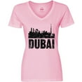 thumbnail image 3 of Inktastic Dubai City Skyline with Grunge Women's V-Neck T-Shirt, 3 of 5