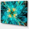 thumbnail image 2 of Layered Blue Fractal Flower Petals - Floral Canvas Art Print, 2 of 3