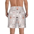 thumbnail image 3 of Kdxio Various Rabbits Pattern Mens Casual Shorts - Drawstring Summer Beach Sports Shorts for Men, 3 of 9