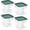 4.0 Qt-Green Lids, variant on 4 Pack Food Storage Containers with Green Lids, 4.0 Qt - Square, Clear, Polycarbonate, for Restaurant Commercial Kitchen and Home party