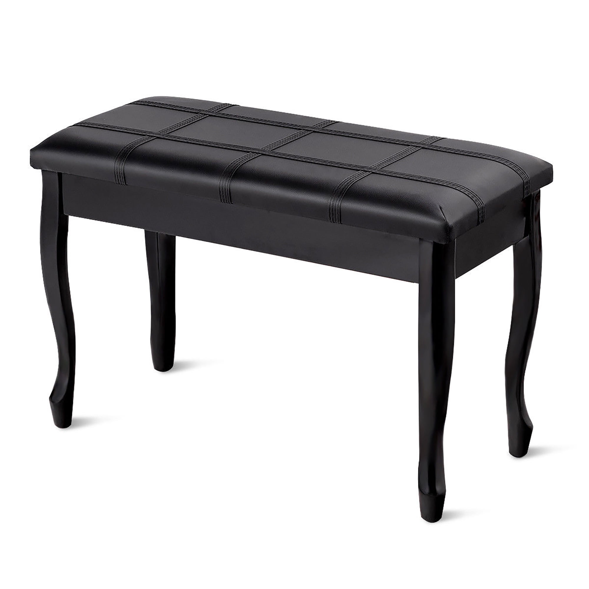 Fashine X-style Adjustable Keyboard Bench Leather Padded Seat Foldable Black Piano Stool US Stock