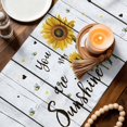 thumbnail image 5 of My Sunshine Sunflower Quotes Table Runner 36 Inches Long,Kitchen Dining Tablerunners Farm Gray Wood Board Linen Table Runners Dresser Scarves for Home Dinner Wedding Holiday Party Decor, 5 of 9