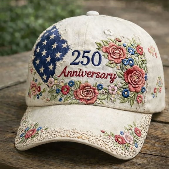 BSJJY 250th Anniversary USA Hat, USA 250th Anniversary Distressed Casual Cap, Retro American Tribute Hat Gift Honoring Patriots & Veterans (C)