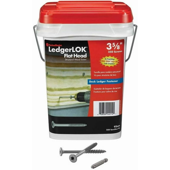 FastenMaster LedgerLok Flat Head Wood Screw - Bucket of 250-3-5/8"