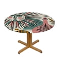 thumbnail image 3 of PIKWEEK  Boho Geometric Round Tablecloth, Fitted Table Cover with Elastic for  Round Tables, Summer Botanical Modern Abstract Art Table Cloth Outdoor Indoor Dinning Party Waterproof Tablecloths, 3 of 7