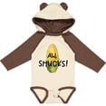 thumbnail image 3 of Inktastic Aw, Shucks Corn on the Cob Humor Boys or Girls Long Sleeve Baby Bodysuit, 3 of 5