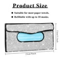 thumbnail image 2 of OTOSTAR Bling Bling Mask Holder for Car, Crystal Car Visor Tissue Box, Pure Handmade Diamond Auto Napkin Box Holder PU Leather Backseat Paper Towel Box with 1 Tissue Refill (B-White), 2 of 7
