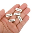 thumbnail image 4 of Uxcell 18mm Metal Pendants Drops, 20 Pack Mini Word Pendant for Jewelry Making DIY Style 2, Silver, 4 of 5