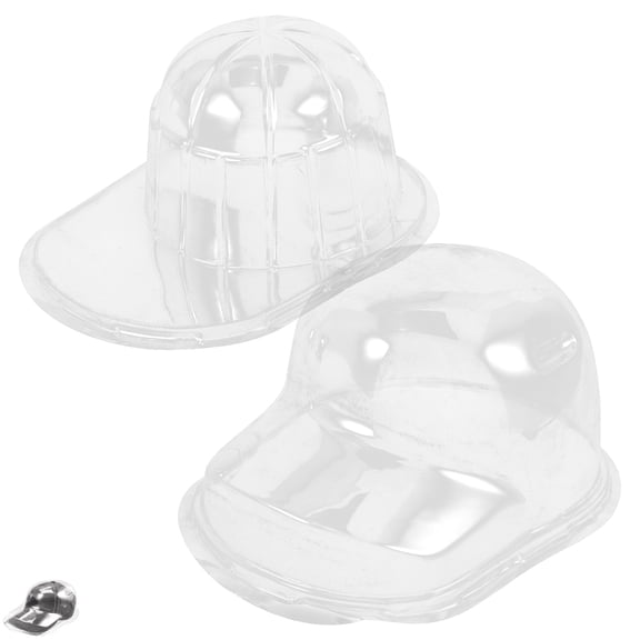 Toyvian Clear Plastic Baseball Cap Holder Box Set, Simple Design Hat Storage Organizer for Women, and Stackable
