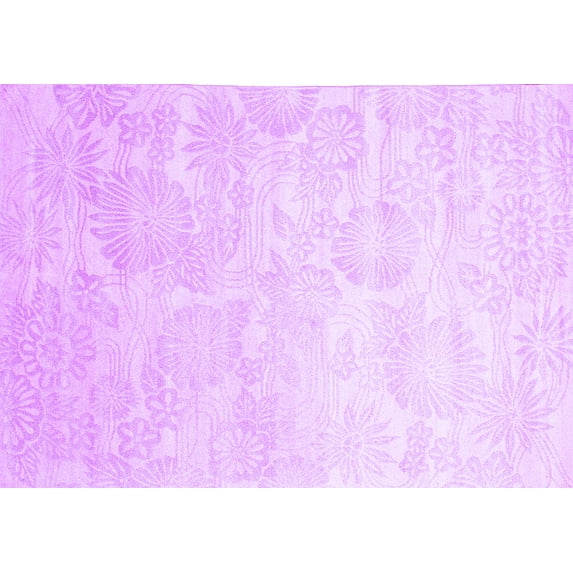 Ahgly Company Indoor Rectangle Abstract Purple Contemporary Area Rugs, 5' x 7'