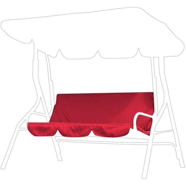 Columpio para exteriores, cojín para silla de 3 plazas, funda impermeable de repuesto para asiento de columpio, funda protectora para silla de columpio para exteriores para patio, jardín y patio (rojo