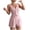 Pink, variant on TEAJOPSUU Women Summer 2 Piece Outfits Sleeveless V Neck Button Down Spaghetti Strap Crop Vest Tops High Waisted Pleated Shorts Sets Casual Matching Sets White