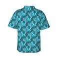 thumbnail image 3 of Fotbe Seahorse Hawaiian Shirt for Men Unisex Summer Beach Casual Short Sleeve Cotton Linen Button Down Shirts-X-Large, 3 of 9