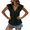 Black-04, variant on Womens Summer Blouse Eyelet Embroidered with Ruffle Cap Sleeves V-Neck Babydoll Tunic Top for Daily