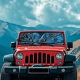 thumbnail image 3 of Uorisanigo Windshield Sun Shade, Blue Hunting Camo Forest Windshield Sunshade Heat Shield for Jeep Wrangler, 52.95 in *16.14 in, Compatible with JK JKU TJ 2 Door / 4 Door, Esay to Install, 3 of 7