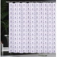 thumbnail image 3 of Ambesonne Flowers Shower Curtain, Damask Art Pattern Vintage, 69"Wx75"L, White Violet, 3 of 4