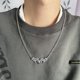 thumbnail image 5 of Collar colgante de espinas JAMW Hip Hop Rock plata Metal minimalista Unisex nuevo, 5 of 5