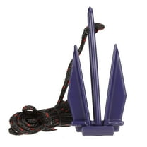 Seachoice PWC Fluke Anchor Kit, Vinyl Coated Fluke Anchor, 25 Ft. Anchor Line and Storage Bag