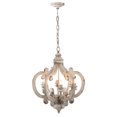 thumbnail image 3 of French Country Wood Chandelier, 6-Light Farmhouse Pendant Light Fixture with Adjustable Chain for Kitchen Foyer Hallway Entryway, Bulb Not Included, 3 of 10