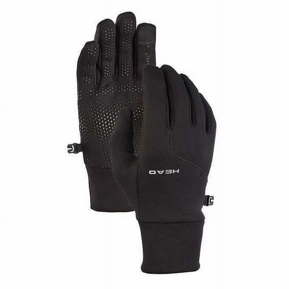 HEAD Men?s Ultrafit Touchscreen Running Gloves (XS, Black)