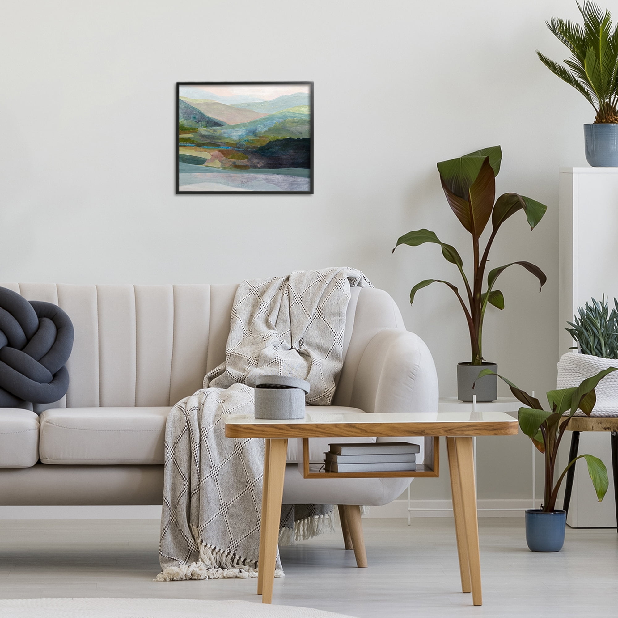 Stupell Industries Misty Morning Mountain Gradient Black Framed Giclee Art, design by Farren Lee