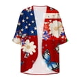thumbnail image 2 of NSLGXD 4th of July Cardigan Tops for Women Loose Fit Patriotic Open Front Tops Summer Lightweight Kimono Cover Up for Independence Day S-3XL, 2 of 6