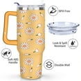 thumbnail image 3 of White Daisies 40 Oz Tumbler with Handle Lid and Straw, Stainless Steel Double Walled Vacuum Insulated Cup, Cute Anniversary Wedding Birthday Gifts Tumbler for Women Men Friends Outdoor Indoor, 3 of 7