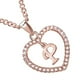 thumbnail image 5 of Collar con colgante de corazón de cristal de oro rosa Qarigey 26 letras regalo para pareja, 5 of 5
