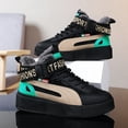 thumbnail image 5 of Men'S High-Top Faux Sneakers - Solid Color Lace-Up Casual Sports Shoes with Warm Fleece Lining, Non-Slip Rubber Sole for Autumn and Winter, 5 of 9