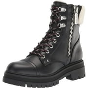 Nine West Pike3 Black Zip Closure Round Toe Leather Ankle Boots