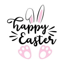 Matoen Easter for Kids, 1Pcs Easter Window Cling Sticker, Happy Easter Bunny Spring Floral Flowers Window Decal for Home Party Supplies Shop Window Glass Display Decoration