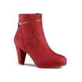 thumbnail image 1 of Unique Bargains Women's Zip Round Toe Heel Ankle Boots, 1 of 8
