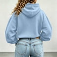 thumbnail image 5 of Hurxie Women's Crop Pullover Hoodie Sweatshirt with Kangaroo Pocket, 5 of 6