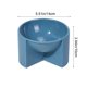 thumbnail image 3 of Comedero elevado de boca ancha antiderrames para platos para gatos | Plástico | Inclinación de 15° reduce la tensión en el cuello | Base anti-volcadas | Multicolor | Borde ancho de 14 cm | Fácil de, 3 of 6