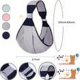 thumbnail image 2 of Portabebés portátil para niños pequeños con cómoda correa de hombro ajustable Sincero azul oscuro, 2 of 5