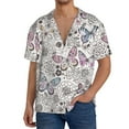 thumbnail image 3 of Sigee Vintage Butterflies Print Men's Shirts Casual Button Down Short Sleeve Summer Beach Shirt Hawaiian Vacation Shirts Tee Shirt-4X-Large, 3 of 7
