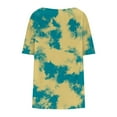 thumbnail image 5 of AherBiu Summer Tops for Women Plus Size Tie-Dye Short Sleeve Summer Casual Loose Tunic Top Tees Shirts Blouse, 5 of 6