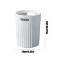 thumbnail image 3 of Wdhugt 1 Pack Small Trash Can for Bathroom - 3 Gallon/12-Liter Wastebasket, Round Plastic Garbage Container Bin Kitchen Large Plastic Trash Bucket for Bedroom Office, 3 of 7